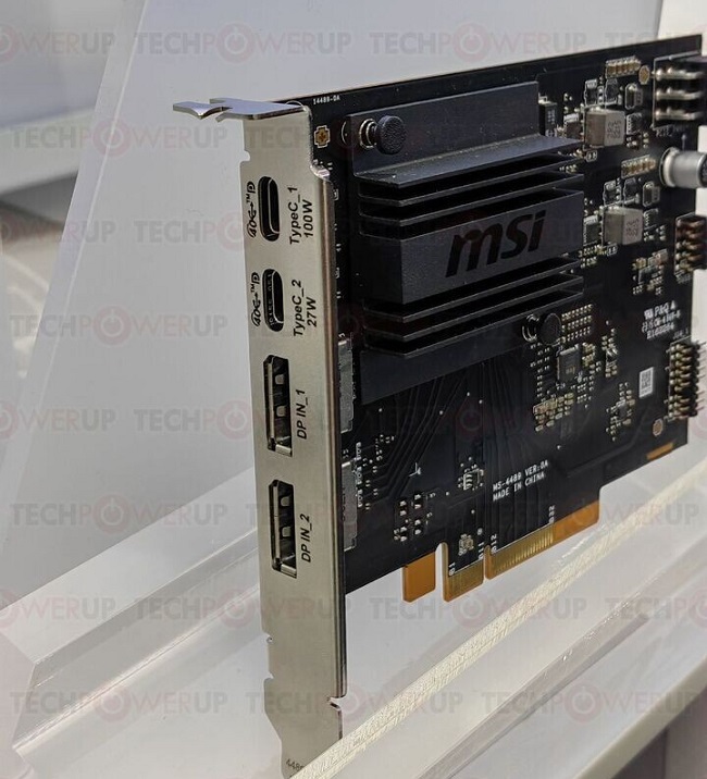 درگاه های خروجی برد توسعه USB4 100 W MSI