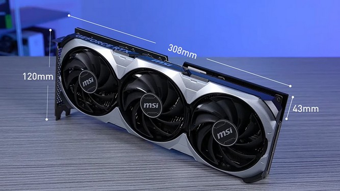 ابعاد کارت گرافیک RTX 4070 VENTUS 3X 12G