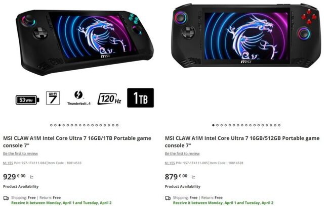 کنسول گیمینگ msi claw