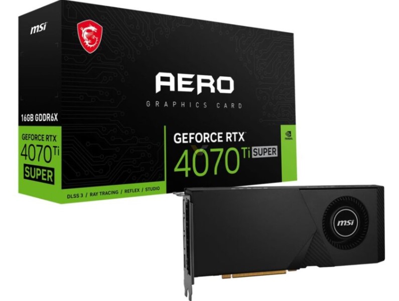 مشخصات کارت‌های گرافیک MSI GeForce RTX 4070 Ti SUPER