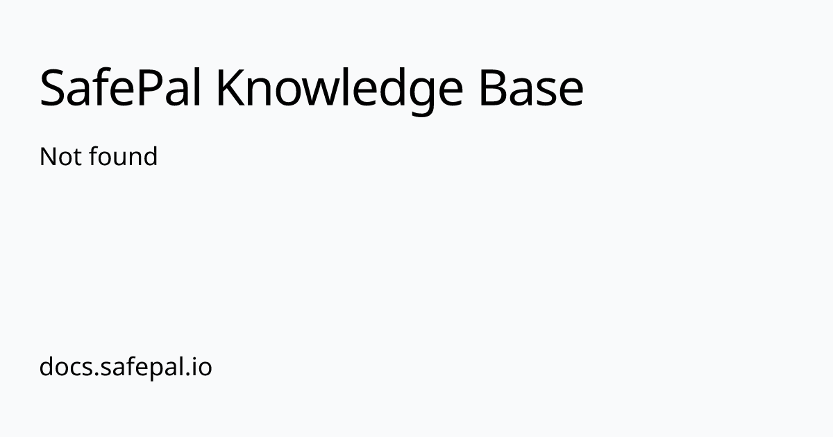 docs.safepal.io